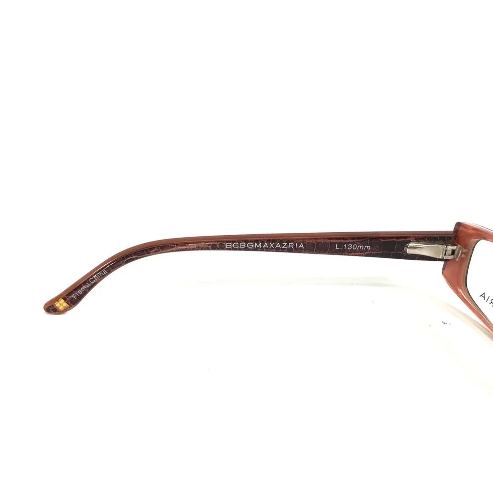 BCBGMAXAZRIA Eyeglasses Frames TESSA BRO Brown Pink Rectangle Full Rim 49-15-130